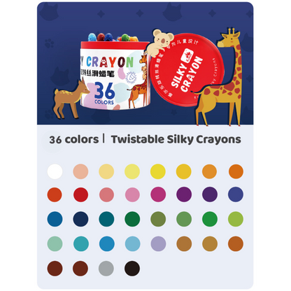 Twistable Washable Silky Crayons for Kids