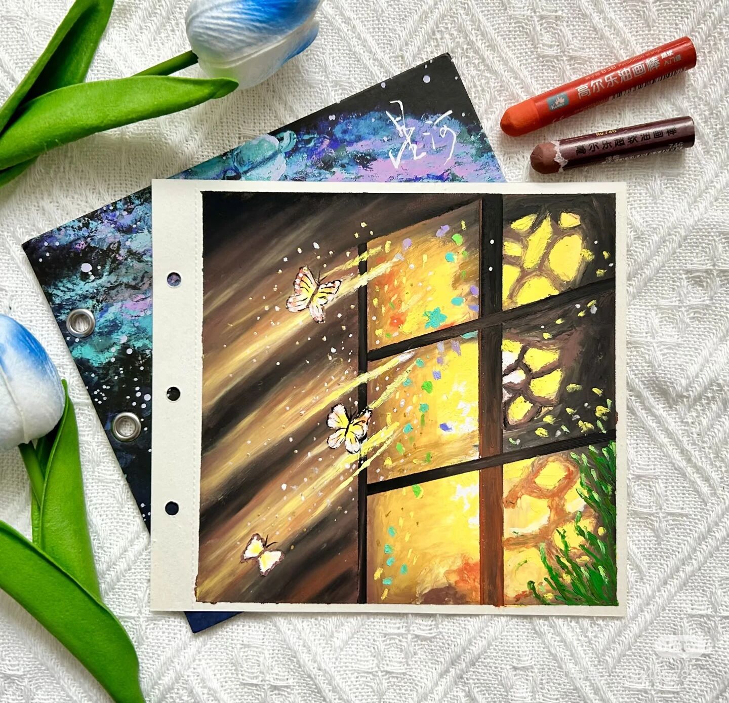 Star River 240g Ring-Binder Oil Pastel Paper Pad