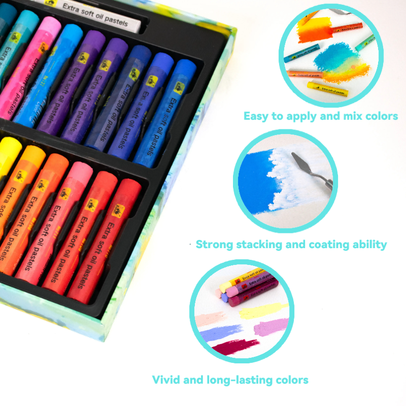 Kuelox "Selected" Series Professional Soft Oil Pastels | 72 Vibrant Colors Set | Includes Classic, Macaron & Morandi Palettes | Creamy & High-Opacity for Artists