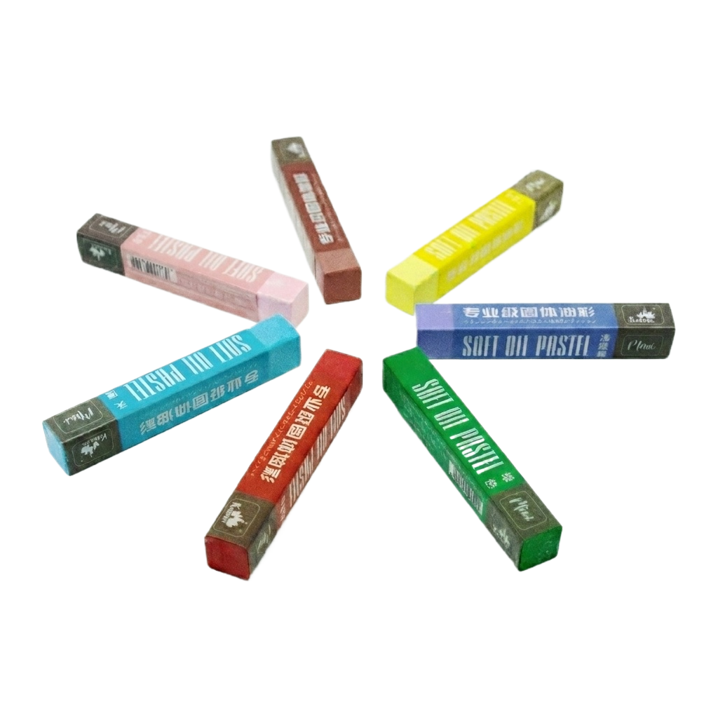 Kuelox Professional "Brick" Series Solid Oil Pastels | 48 High-Pigment Colors