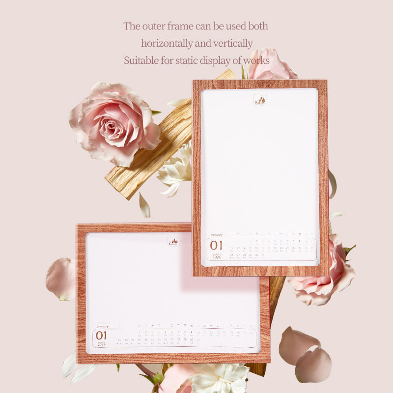 2026 DIY Hand-Painted Calendar Set with 300gsm Art Paper