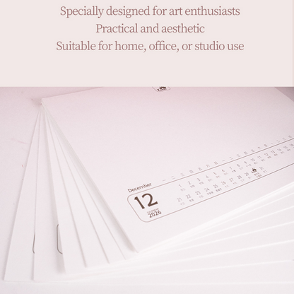 2026 DIY Hand-Painted Calendar Set with 300gsm Art Paper