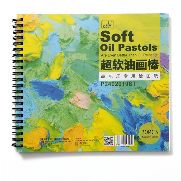 240g Heavyweight Square Oil Pastel Pad with Glassine