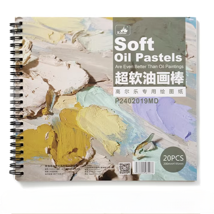 240g Heavyweight Square Oil Pastel Pad with Glassine