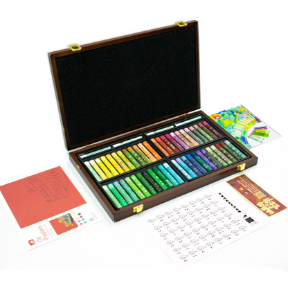 Chinese Color Oil Pastel Set with Traditional Eastern Set
