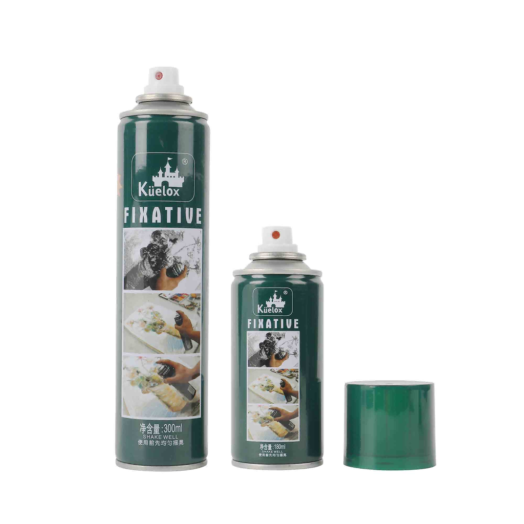 Kuelox Professional Fixative Spray | For Pencil, Charcoal, and Pastel | Prevents Smudging & Fading | Fine Mist for Long-Term Preservation | 180ml / 300ml