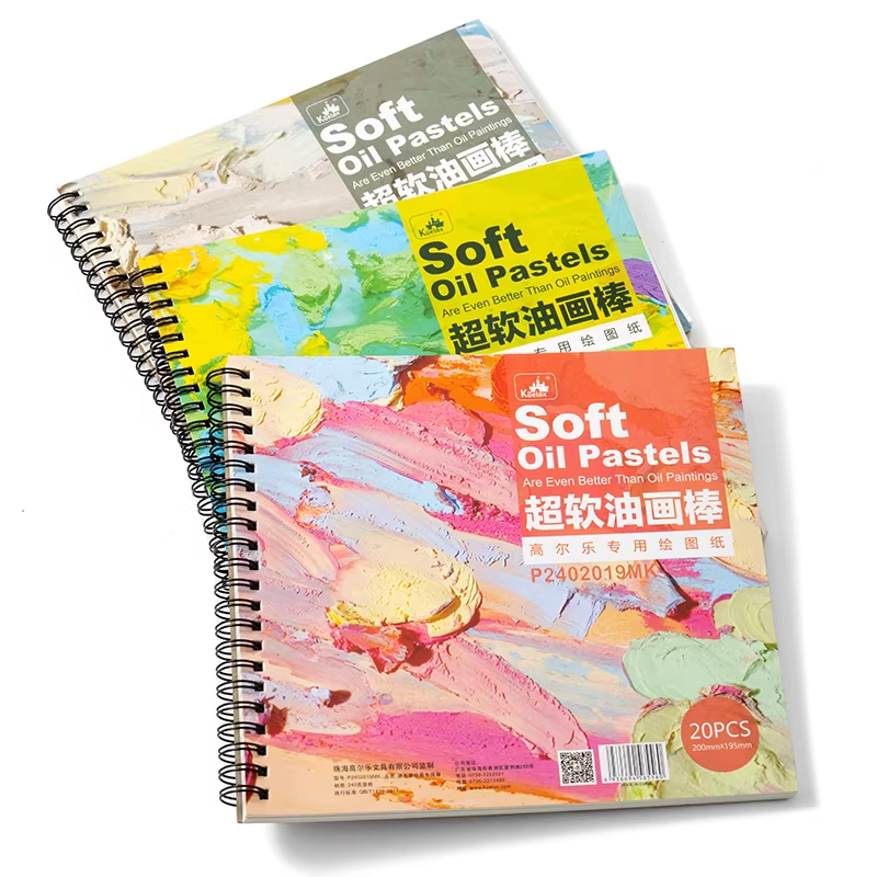 240g Heavyweight Square Oil Pastel Pad with Glassine
