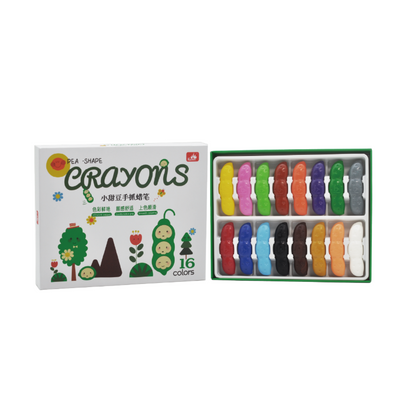 Kuelox Pea-Shaped Washable Grip Crayons for Toddlers