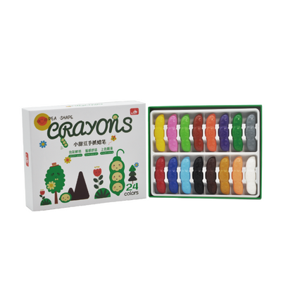 Kuelox Pea-Shaped Washable Grip Crayons for Toddlers