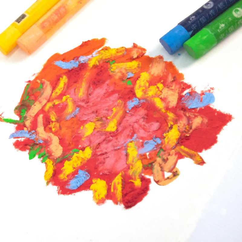 Chinese Color Oil Pastel Set with Traditional Eastern Set
