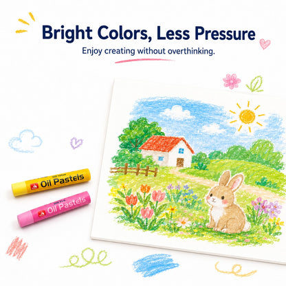 Beginner-Friendly Washable Oil Pastel Set for Kids & New Artists