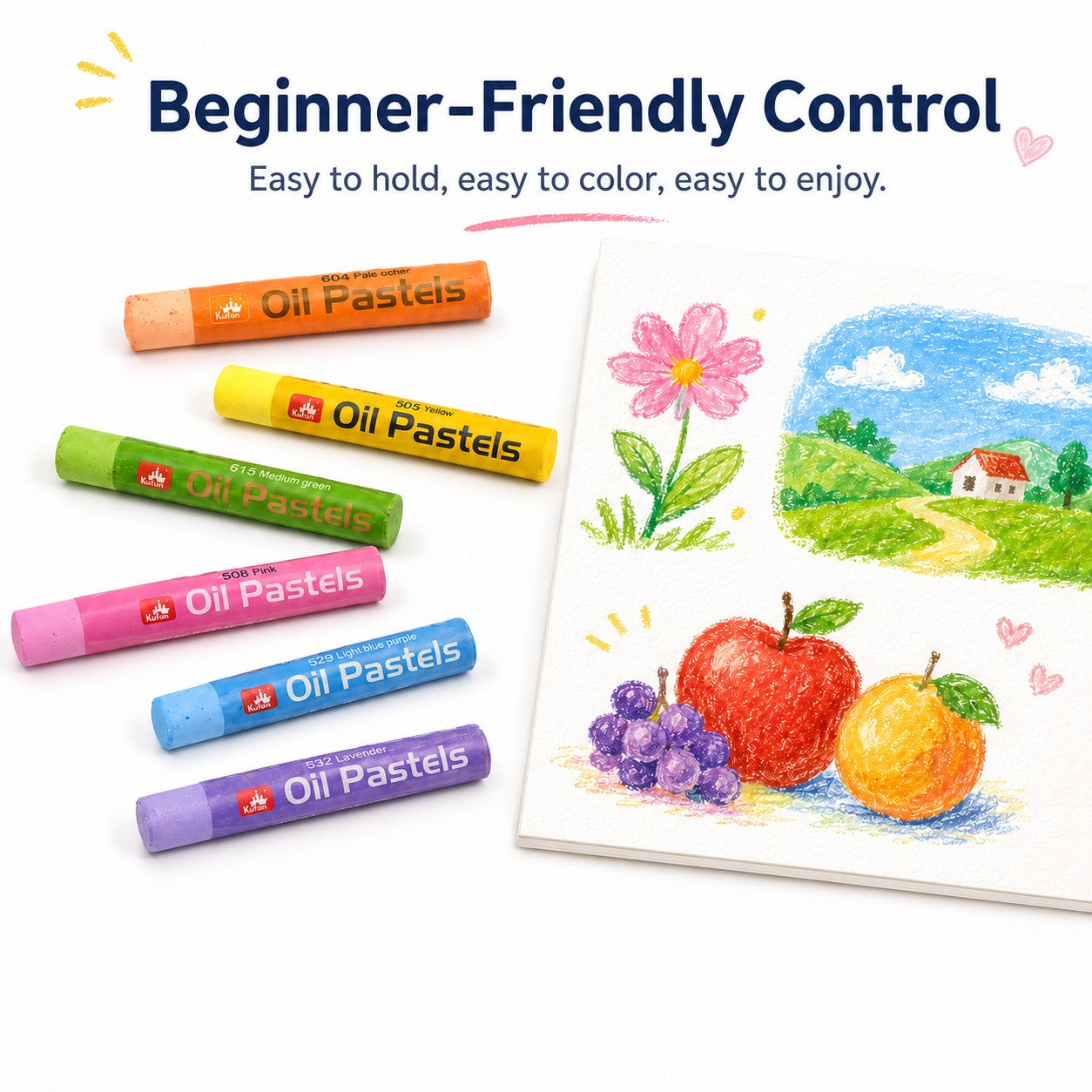 Beginner-Friendly Washable Oil Pastel Set for Kids & New Artists