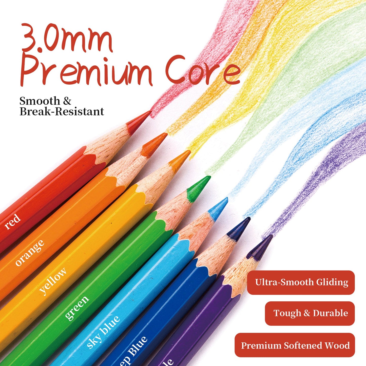 48-Color Twin-Tip Colored Pencil Set with Sharpener