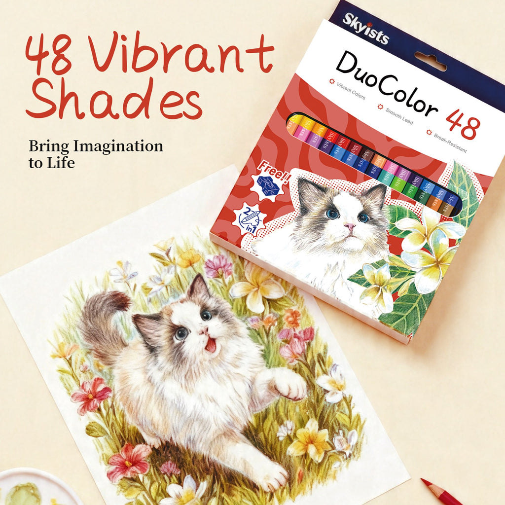 DuoColor 48-Color Colored Pencils