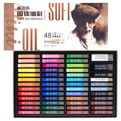 48-Color Professional Square Brick Oil Pastel Set