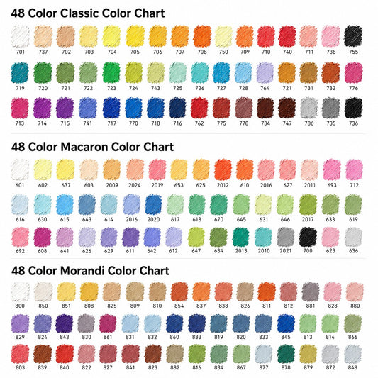 48-Color Professional Square Brick Oil Pastel Set