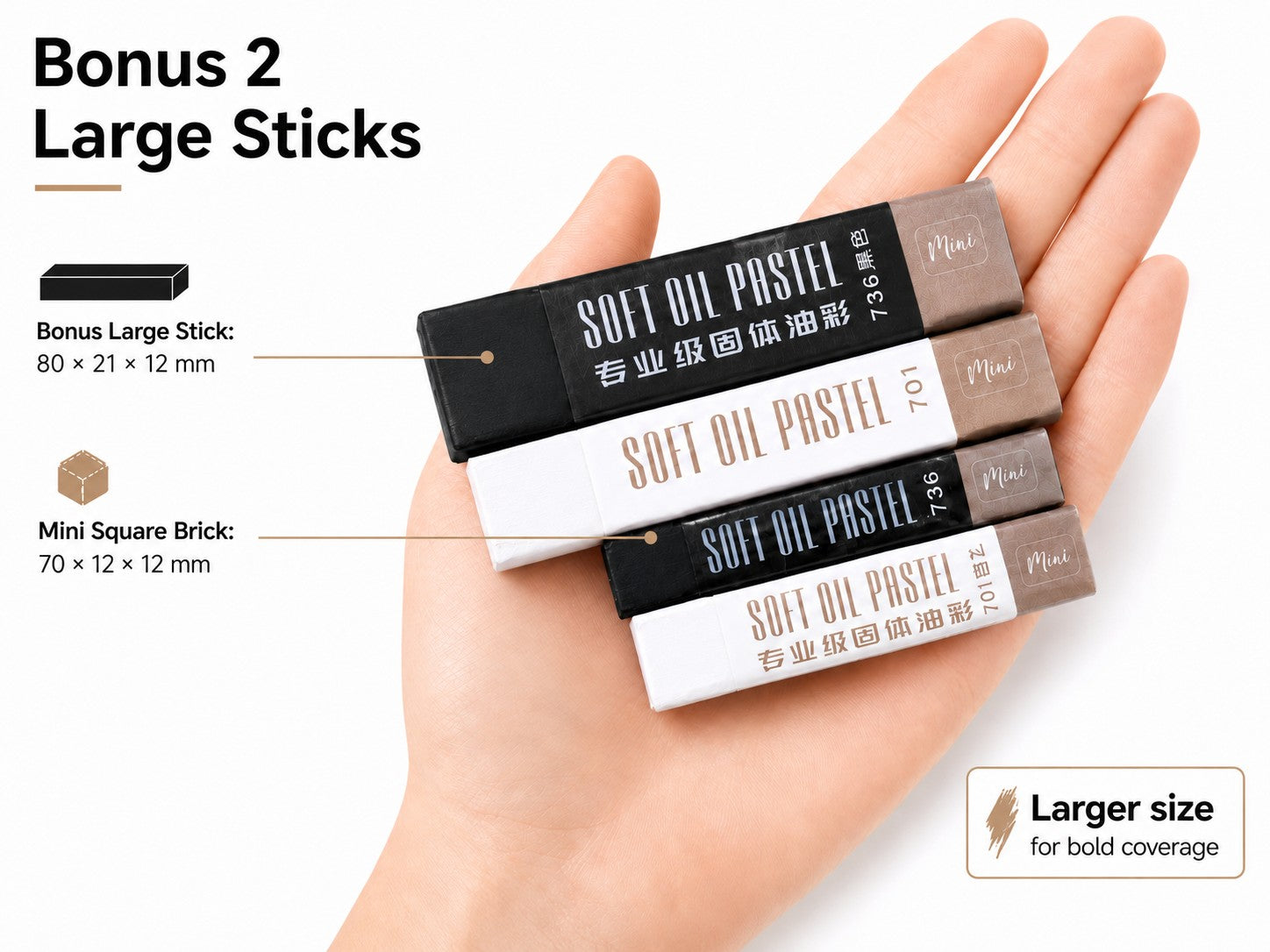 48-Color Professional Square Brick Oil Pastel Set