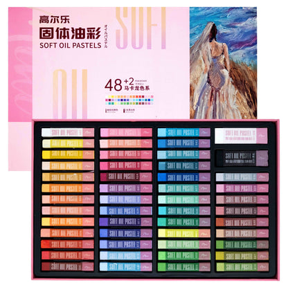 48-Color Professional Square Brick Oil Pastel Set