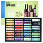 48-Color Professional Square Brick Oil Pastel Set - Morandi