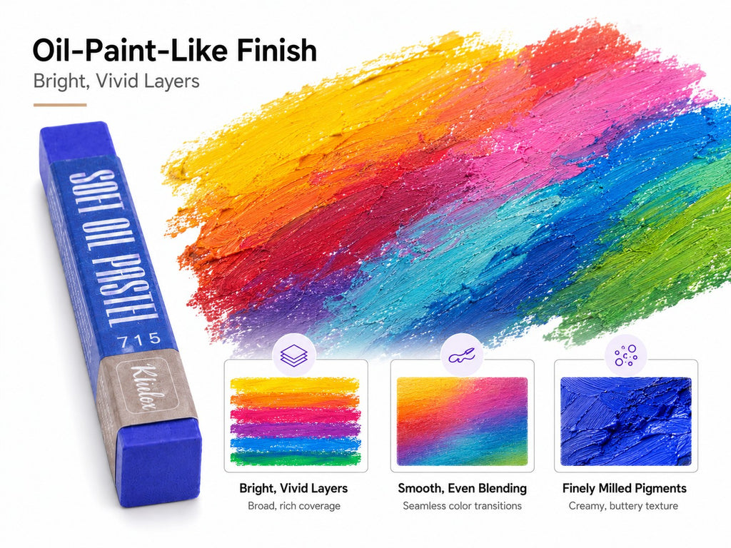 48-Color Professional Square Brick Oil Pastel Set
