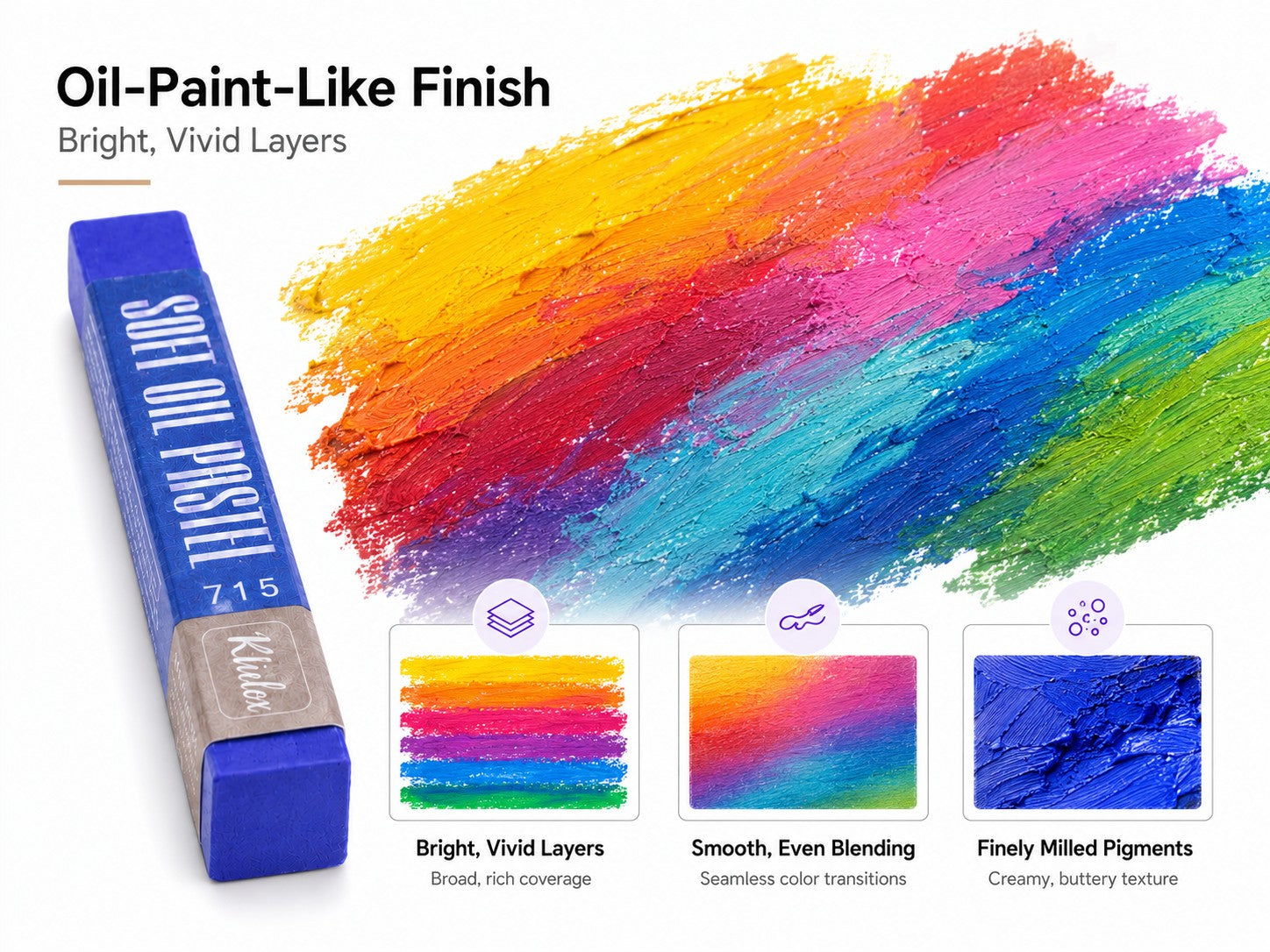 48-Color Professional Square Brick Oil Pastel Set